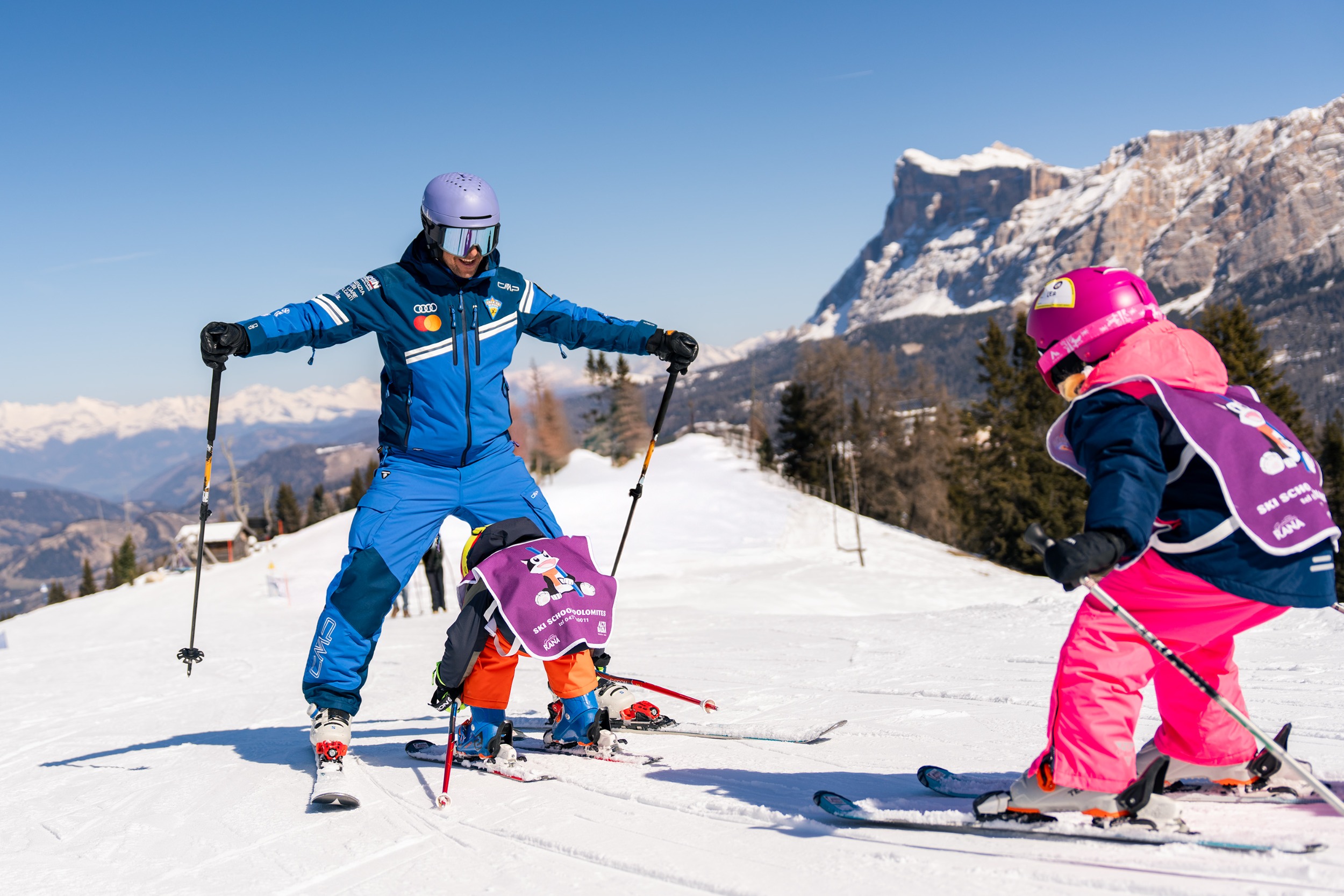 kinder skikurs dolomites